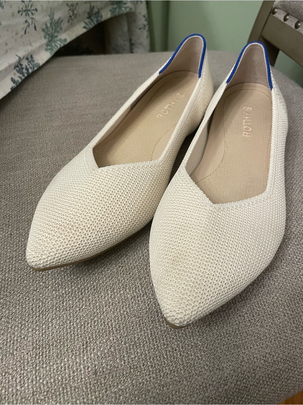 Rothy’s Cream Knit Pointed 9.5